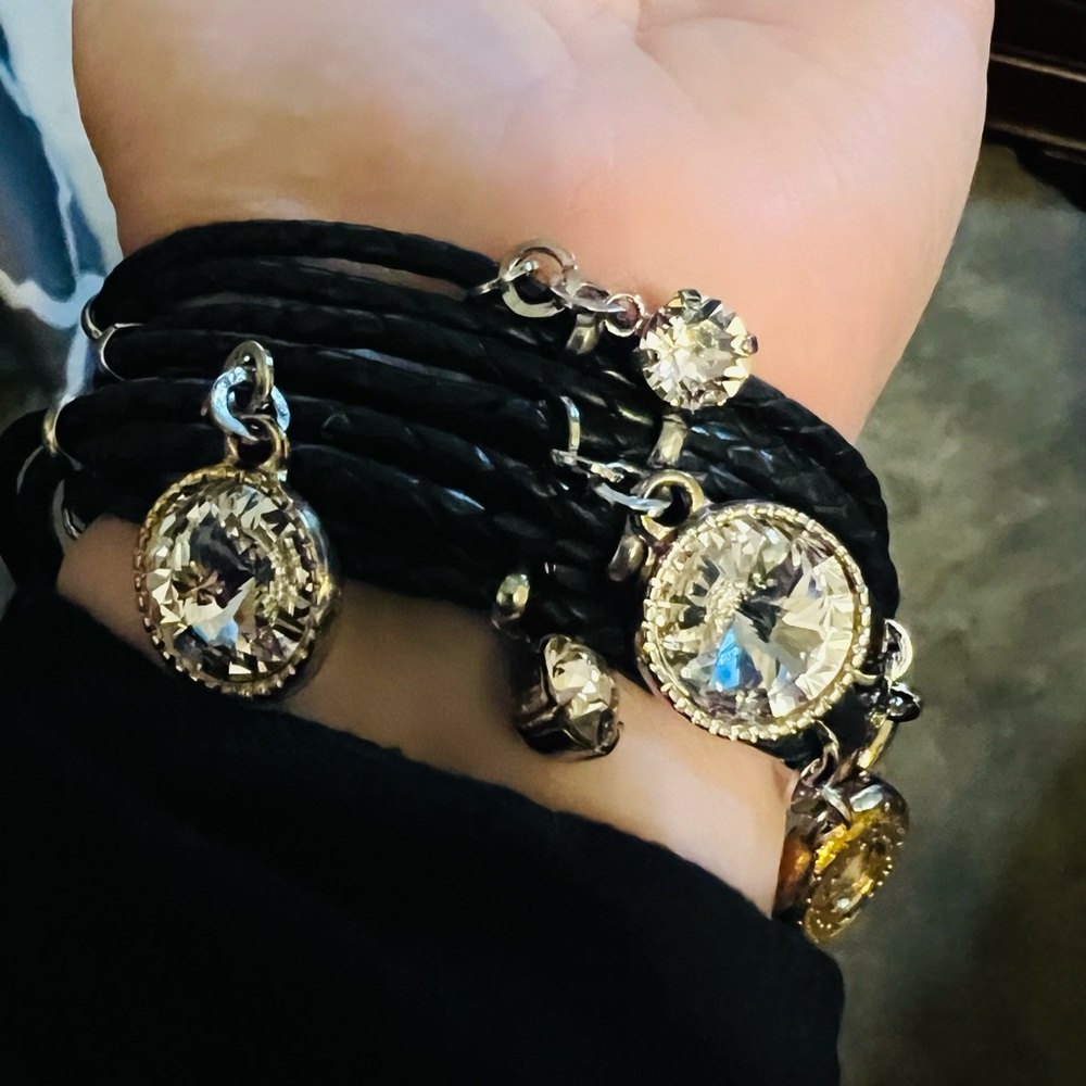 Leather cord wrap bracelet